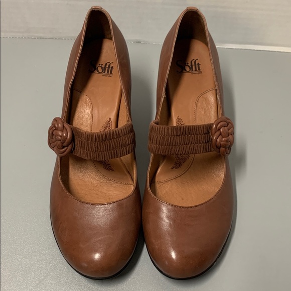 Sofft Brown Women's Heels with Braided Detail Size 10 - Picture 3 of 9